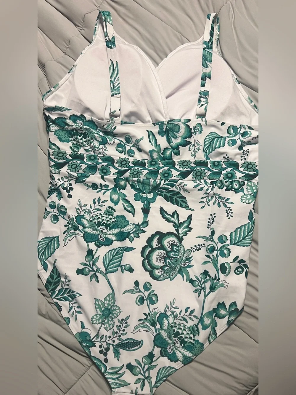 Bloomchic 22/24 Plus One Piece Swimsuit- Green/White